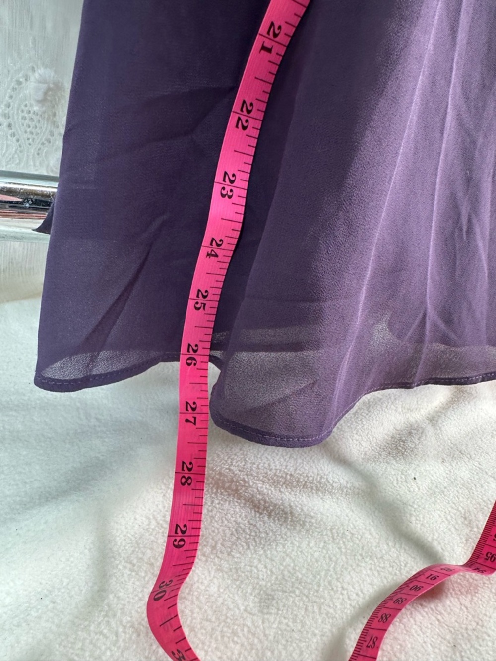 Lulu's Deep Purple Chiffon Mini Dress Prom Pick Size M - Picture 10 of 11